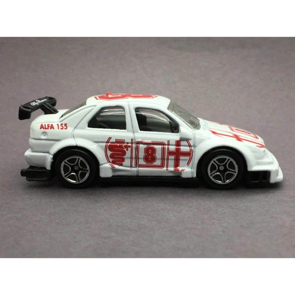 Matchbox Motor Sports Alfa Romeo 155 White‎ Die Cast 1/60 Scale Loose #62